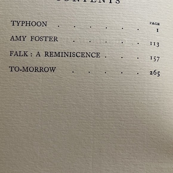 Joseph Conrad / TYPHOON AND OTHER STORIES First Edition 1903 Book W/ Ads Gold - Picture 9 of 9